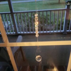 Silver and Clear Round Crystal Suncatcher